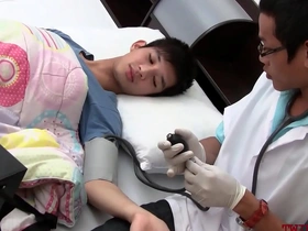 Asian twink undergoes a steamy medical check-up, his tight hole probed and filled by the authoritative doctor. A hot cumshot concludes this intense, sideways encounter.
