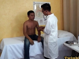 A slender Asian lad visits the physician, who conducts a thorough examination, leading to a steamy encounter. The youthful twink experiences intense anal fingering before being passionately taken in various positions.