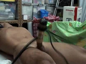 Asian bondage Venus 2000 - a tantalizing spectacle of a muscular lad, hands bound, enduring an intense milk shower. This explicit video offers a unique blend of Asian erotica and BDSM, sure to captivate and arouse.