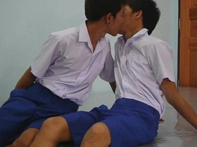 A steamy schoolboy hookup unfolds as the Asian twink cocks get traded. The bareback blowjobs lead to a passionate piss-soaked climax, making this a schoolboy sexcapade to remember.