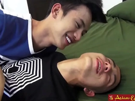 Asian twinks Moss and Taeh splash around in a steamy gay encounter, showcasing their uncut assets and diving into passionate anal play. Water-soaked fun awaits in this erotic display of Asian-Ephebes.