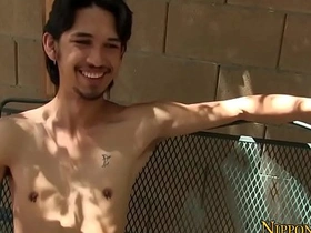 Tattooed Asian hottie enjoys outdoor solo sessions, his twink cock throbbing with pleasure. His climax is explosive, leaving him drained and delighted. HD video captures every detail of his masturbation session.