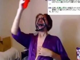 Japanese gay boy, Soysource, takes viewers on a sensual journey of self-pleasure and bondage, all live on ustream. The candlelit scene sets the mood for a unique, erotic experience.