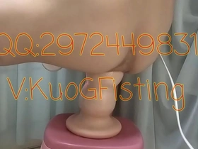 Novice soloboy explores extreme pleasure and pain with a colossal anal plug. His spirited prolapse and intense fist-fucking journey will leave you breathless. This homemade Chinese video is not for the faint-hearted.