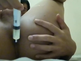 A young Chinese boy craves a pumping from his friend, who eagerly fills him with hot cum. This solo scene showcases his insatiable appetite for the ultimate pleasure.