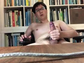 A Singapore lad flaunts his slender, Asian body, teasing with his big, fat cock. The climax? A massive, white cum shot that leaves him gasping and viewers in awe.