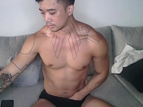 Amateur jock's Chaturbate show features a tantalizing display of athletic Asian beauty. Watch him flex, tease, and satisfy in Part 5 of this steamy series.